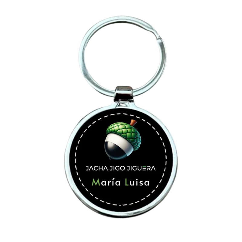 productos extremeños Llavero Bellota Extremeña Personalizado con Nombre - Por nombre - Extremadura - Jacha Jigo Jiguera