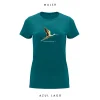 camiseta cigüeña klimt azul lago
