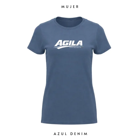 camiseta de mujer agila azul denim