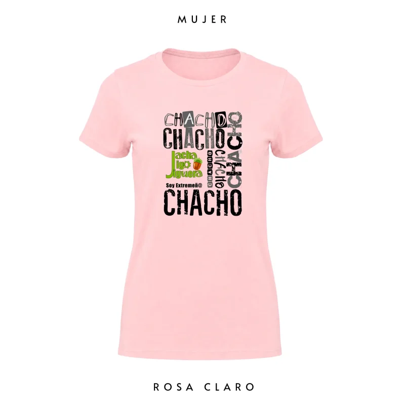 Camiseta Mujer Chacho Guay Rosa Claro - Camisetas de mujer - Extremadura - Jacha Jigo Jiguera