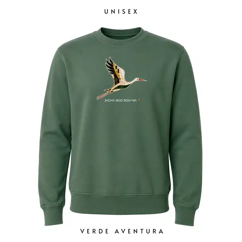Sudadera Cigüeña Klimt SC - Sudaderas sin capucha - Extremadura - Jacha Jigo Jiguera