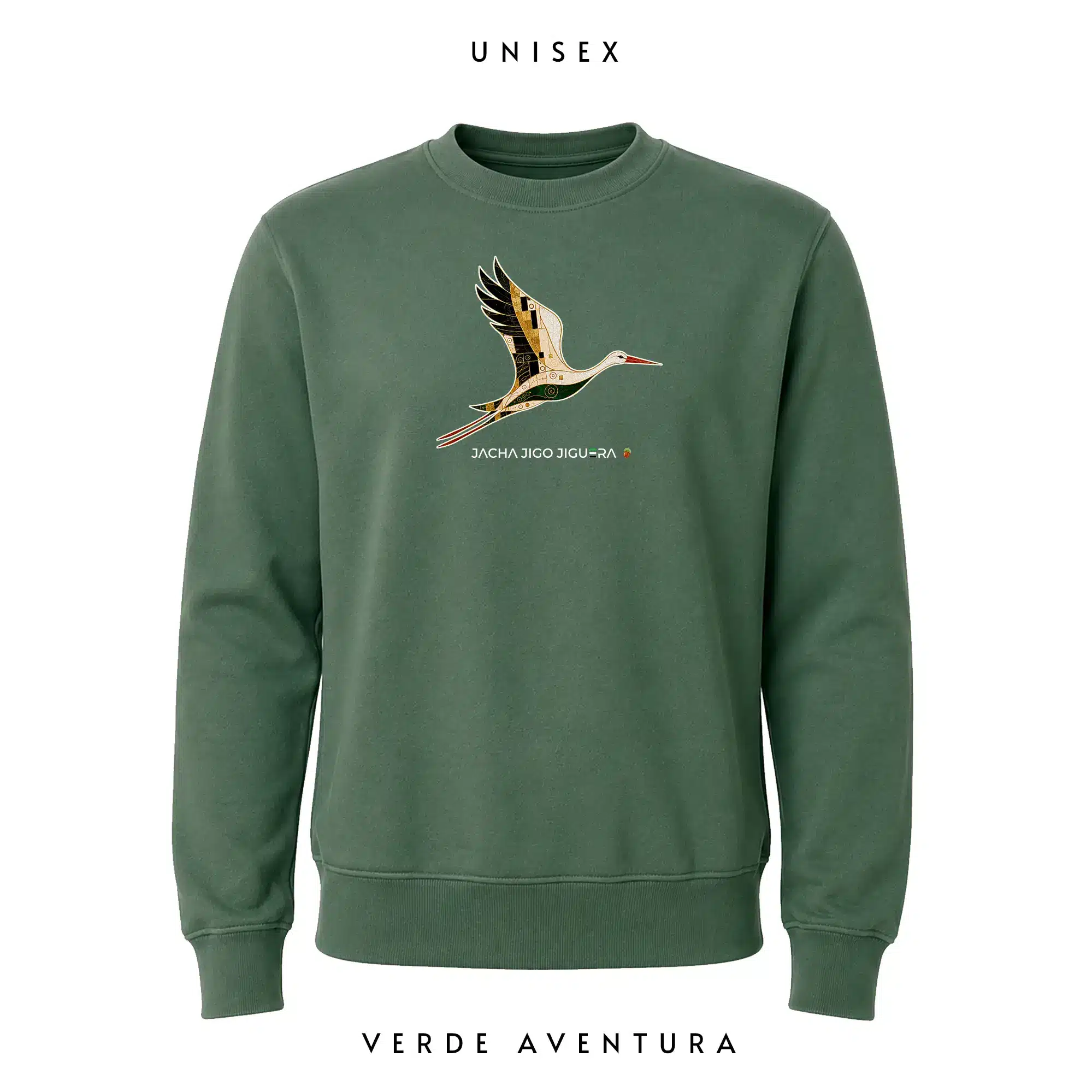 Sudadera Cigüeña Klimt SC - Sudaderas sin capucha - Extremadura - Jacha Jigo Jiguera Sudadera Cigüeña Klimt SC - Sudaderas sin capucha - Extremadura - Jacha Jigo Jiguera