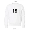 sudadera extremadura sin capucha numero 12 blanca